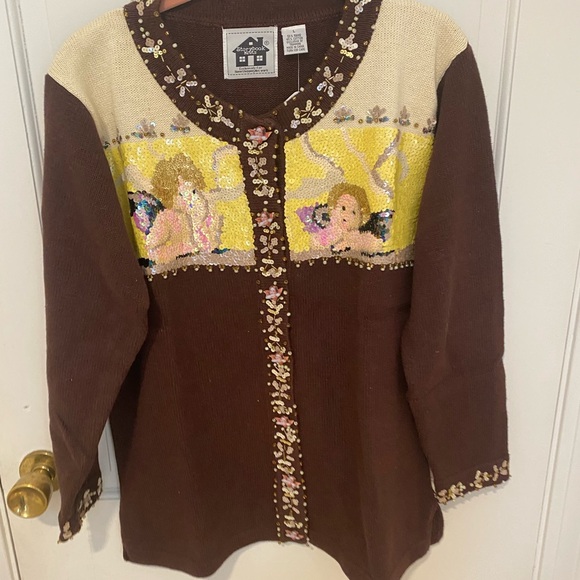 Storybook Knits Cardigan Sweater with Cherubs L
NWT - Picture 2 of 16